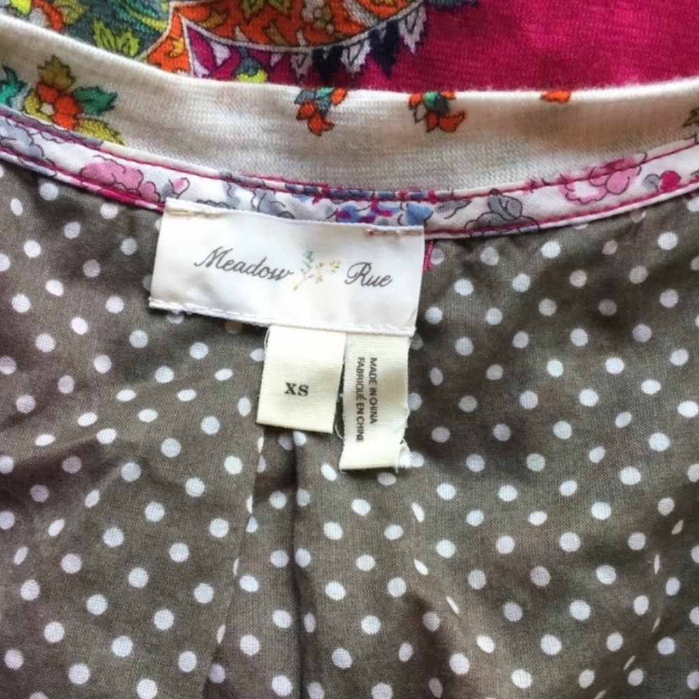 Anthropology Meadow Rue Boho Fuchsia shirt XS - Picture 4 of 5